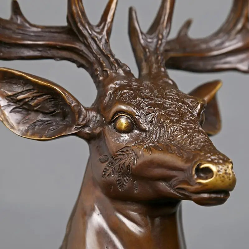 Copper Deer Statue