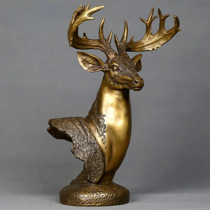 Copper Deer Statue